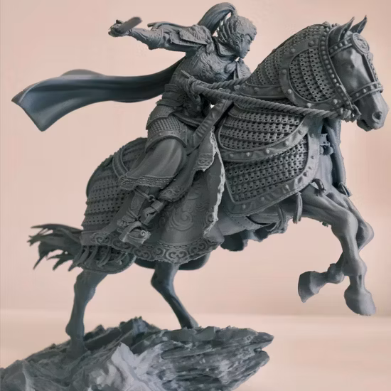 Amostra de protótipo de boneco de ação impresso em 3D